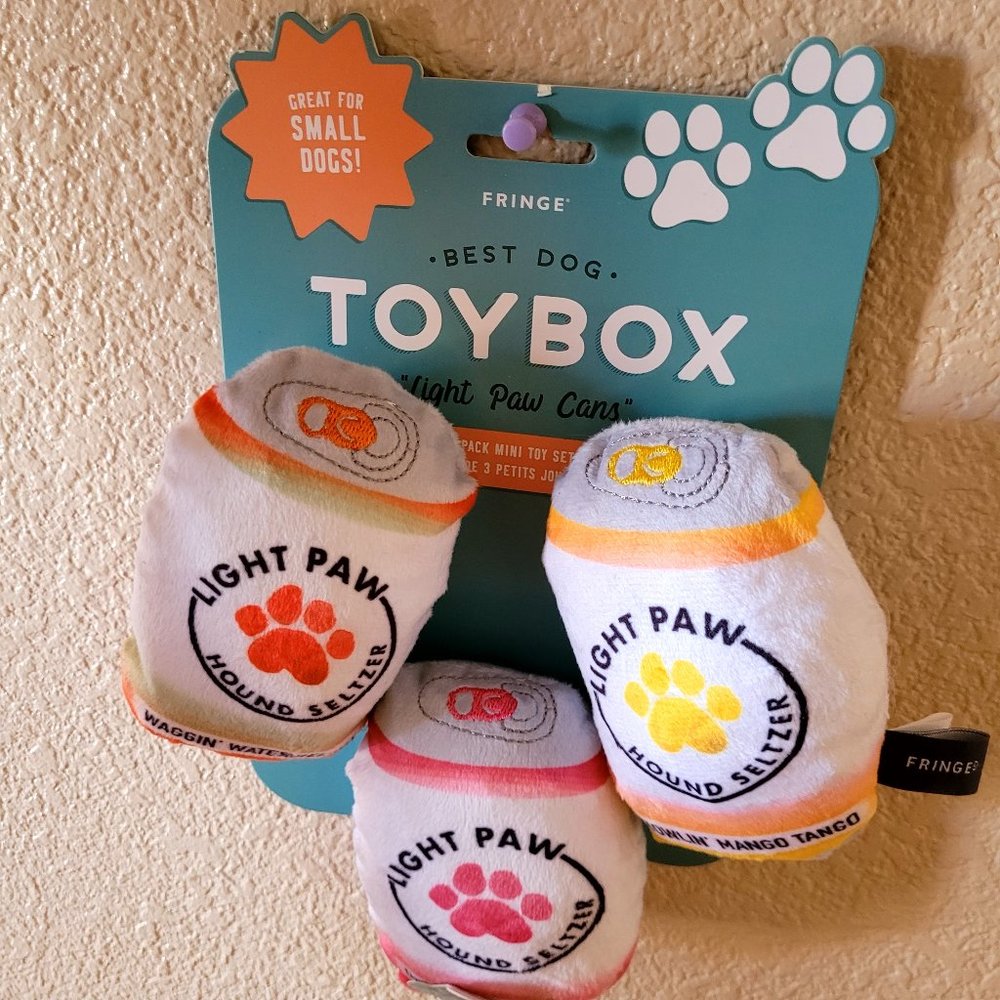 Fringe Best Dog Toy Box Light Paw Cans Dog Puppy Toys